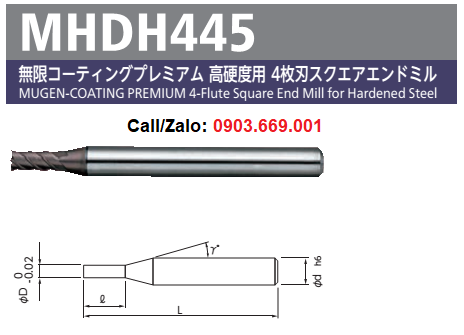 Dao phay thép nhiệt NSTOOL MHDH445-4